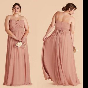 Birdy Grey Grace Convertible Bridesmaid Dress Gown Dusty Rose Pink Sz Curve 1X